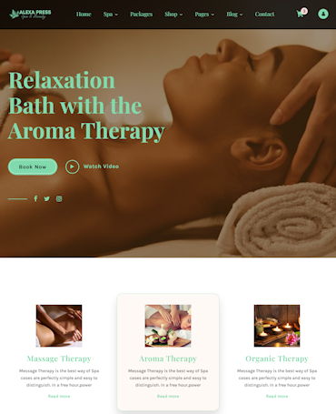Alexa Press Beauty & Spa Web Design